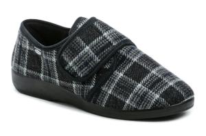 Rogallo 4340-203 čierna kocka pánske zimné papuče EUR 42