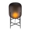 stojacia lampa pulpo Oda Medium, dymovo sivá leptaná/čierna, 85 cm