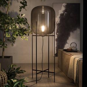 pulpo stojacia lampa Oda Big, dymovo sivá/čierna, výška 140 cm