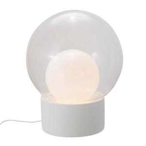 stolová lampa Pulpo Boule Medium, číra/opálová/biela, sklo