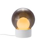 stolová lampa Pulpo Boule Small, dymovo sivá/opálová/biela, sklo