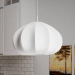 By Rydéns Ebba závesné svetlo, biele, Ø 50 cm, látka, E14