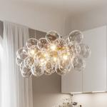 By Rydéns Gross Závesné svetlo Bar, mosadz/čierna, 80 cm, sklo