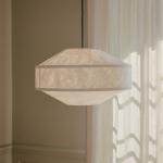 New Works závesné svietidlo Kite, Ø 55 cm, biele, 3-svetelné, fleece