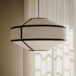 Závesné svietidlo New Works Kite, Ø 55 cm, biela / čierna, 3 svetlá.