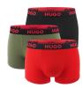 HUGO - boxerky 3PACK lyocell stretch red & black combo - limitovaná fashion edícia (HUGO BOSS)