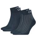 CALVIN KLEIN - pánske ponožky 2PACK quarter denim s logom CK
