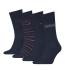 TOMMY HILFIGER - ponožky 4PACK Tommy stripes navy v darčekovom balení