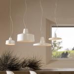 Závesné svietidlo Karman Gangster, biele, Ø 35 cm, keramika, E27