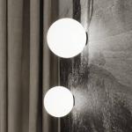 Nástenné svietidlo Karman Maoo, satinované sklo, Ø 12 cm, G9