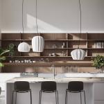 Závesné svietidlo Karman Sahara, biele, Ø 23 cm, keramika, E27