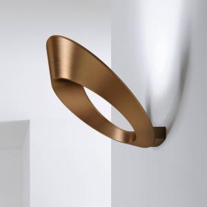 Nástenné svietidlo LED Olo, medená farba, kov, šírka 25,5 cm