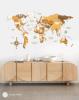 Nástenná drevená mapa sveta 3D, ručne vyrábaná, 150x75cm Natur artem