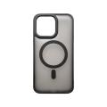 Sturdo plastové puzdro iPhone 13, čierne (Magsafe Frosted)