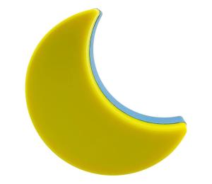 LED Detské nočné svetlo so senzorom súmraku LED/0,5W/230V mesiačik