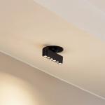 Lindby LED vstavané svetlo Eldrin, čierne, svetelné body, 13,1 cm