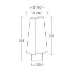 Stolná lampa HerzBlut Jojo, drevo, hnedá/krémová, 51,5 cm, E27