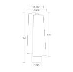 Stojacia lampa HerzBlut Jojo, drevo, hnedá/krémová, 120 cm, E27