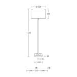 HerzBlut stojacia lampa Titos, drevo, biela, výška 160 cm, E27