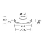 HerzBlut LED stropné svietidlo Talon, sklo, stmievateľné