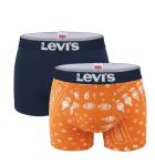 LEVI`S - boxerky 2PACK Levi`s summer orange & navy color combo - limitovaná edícia