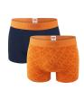 LEVI`S - boxerky 2PACK Levi`s men headline logo orange & navy combo - limitovaná edícia
