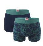 LEVI`S - boxerky 2PACK Levi`s men monstera leaf navy & green combo - limitovaná edícia