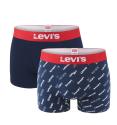 LEVI`S - boxerky 2PACK Levi`s men logo blue color combo - limitovaná edícia