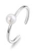 S`Agapõ Oceľový otvorený prsteň s umelou perlou Wisdom SWI31