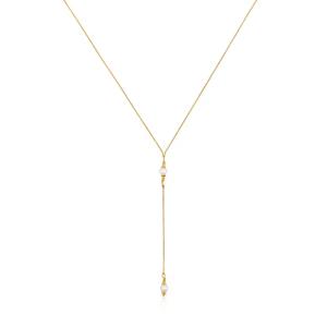 Tous Elegantný pozlátený náhrdelník s pravými perlami Gloss 1004124900