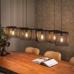 Závesné svetlo Block, čierne, 160 x 30 cm, kov, 8 svetiel