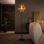 Stojacia lampa Lantern, čierna/opálená, výška 165 cm, kov