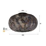 Stropné svietidlo Armor, leštené, Ø 40 cm, kov