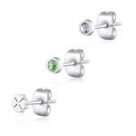 S`Agapõ Súprava troch single náušníc Lucky CLICK SCK162