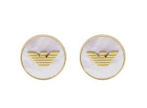 Emporio Armani Pôvabné náušnice s perleťou Eagle Logo EGS3141710