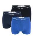 CALVIN KLEIN - 3PACK Cotton stretch modré boxerky