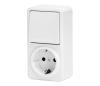 B.V.  - Spínač domový 1P so zásuvkou 1x10A/250V