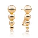 Sparkling Jewels Nadčasové pozlátené náušnice EAG34