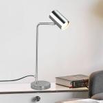 Stolná lampa Marley, nikel, výška 45 cm, kov