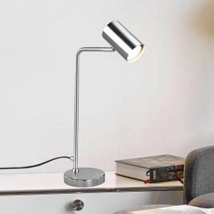 Stolná lampa Marley, nikel, výška 45 cm, kov