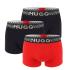 HUGO - boxerky 3PACK luxe premium cotton stretch black & red with modern metallic logo v darčekovom balení - limitovaná fashion edícia (HUGO BOSS)