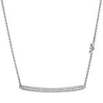 Emporio Armani Blyštivý strieborný náhrdelník so zirkónmi EG3591040