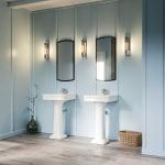 Kúpeľňové nástenné svietidlo Wellington1, chróm, 1 svetlo, výška 40 cm