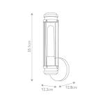 Nástenné kúpeľňové svietidlo Masthead, chróm, 1 svetlo, výška 35 cm, IP44