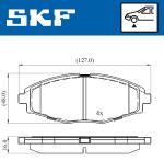SKF Sada brzdových platničiek kotúčovej brzdy VKBP 80532