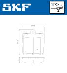 SKF Sada brzdových platničiek kotúčovej brzdy VKBP 90434