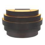 Nástenné svietidlo Scudo, čierne, šírka 20 cm, hliník, G9