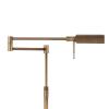 LED stojacia lampa New Bari, bronz, výška 180 cm, kov, stmievač