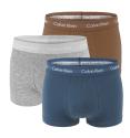 Calvin Klein - boxerky 3PACK cotton stretch royal iris & dusty tan - limitovaná fashion edícia