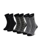 CALVIN KLEIN - 3PACK crystal black combo ponožky v darčekovom balení